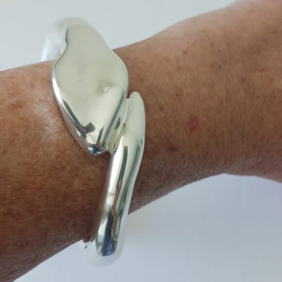 E&L Sterling Silver Electroform Statement Snake Bangle Bracelet Israel NWT - Picture 14 of 16
